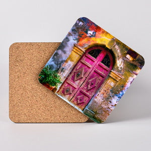 Venice, Italy. Hardboard Coaster with Cork Back