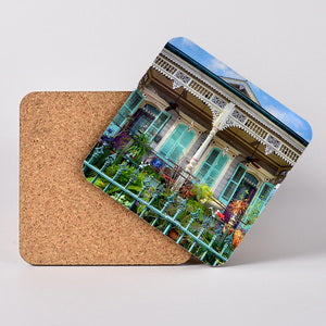 836 St Peter, French Quarter. Hardboard Coaster with Cork Back