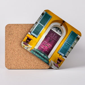 1445 Pauger St, New Orleans, LA. Hardboard Coaster with Cork Back
