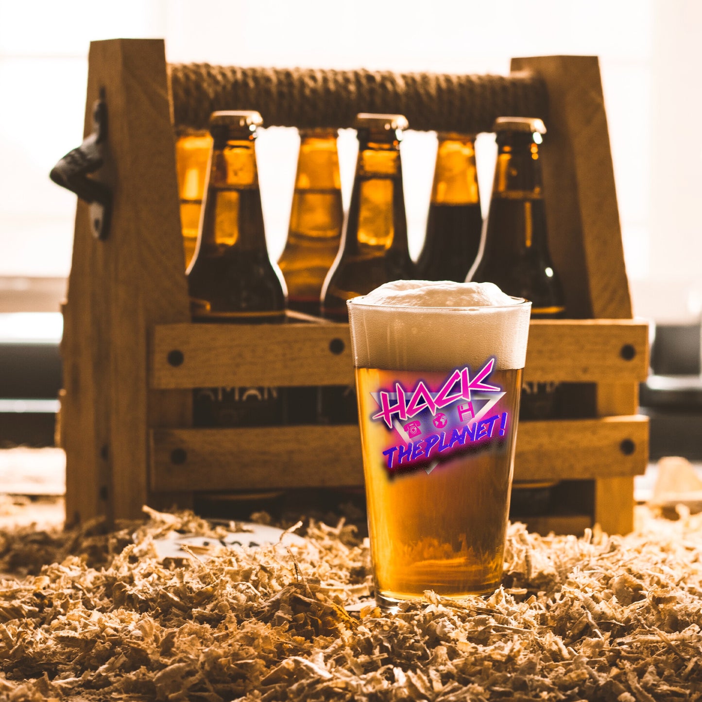 Hack The Planet!" Pint Glass