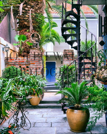 Beautiful French Quarter Courtyard, New Orleans (8x10 on Paper)