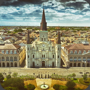 Jackson Square, New Orleans Hardboard Coaster with Cork Back