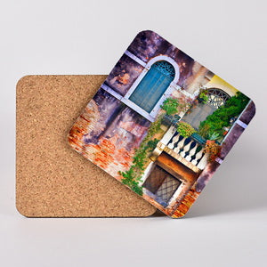 Venice, Italy. Hardboard Coaster with Cork Back