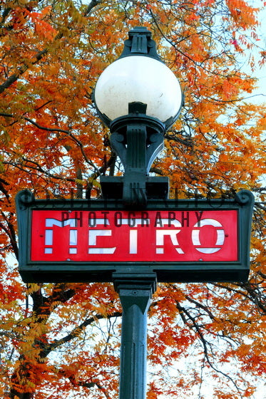 Iconic Art Nouveau Metro Entrance. Paris, France 2