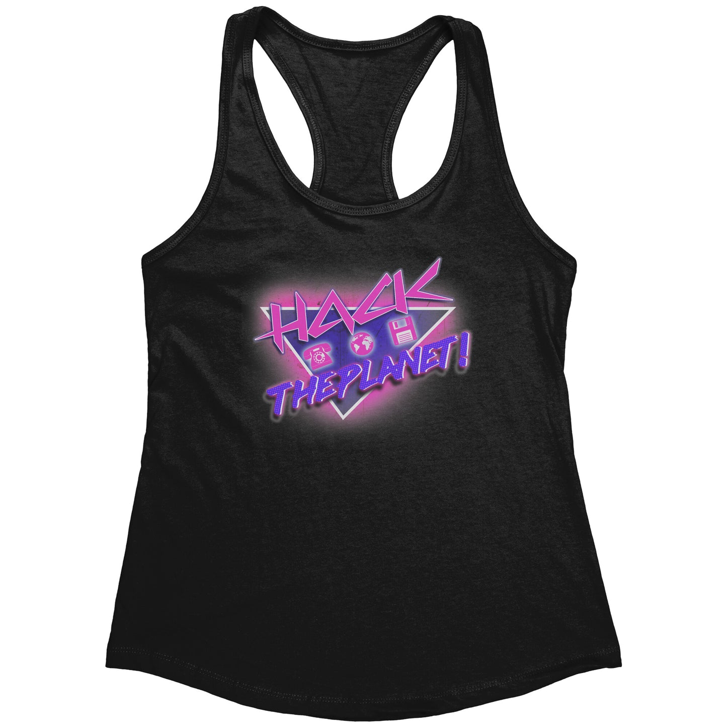 "Hack The Planet!" Next Level Womens Racerback Tank