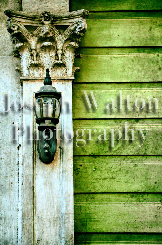Green and While Column