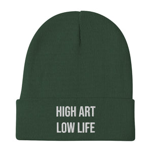 Embroidered Beanie HIGHT ART LOW LIFE