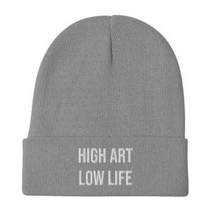 Embroidered Beanie HIGHT ART LOW LIFE
